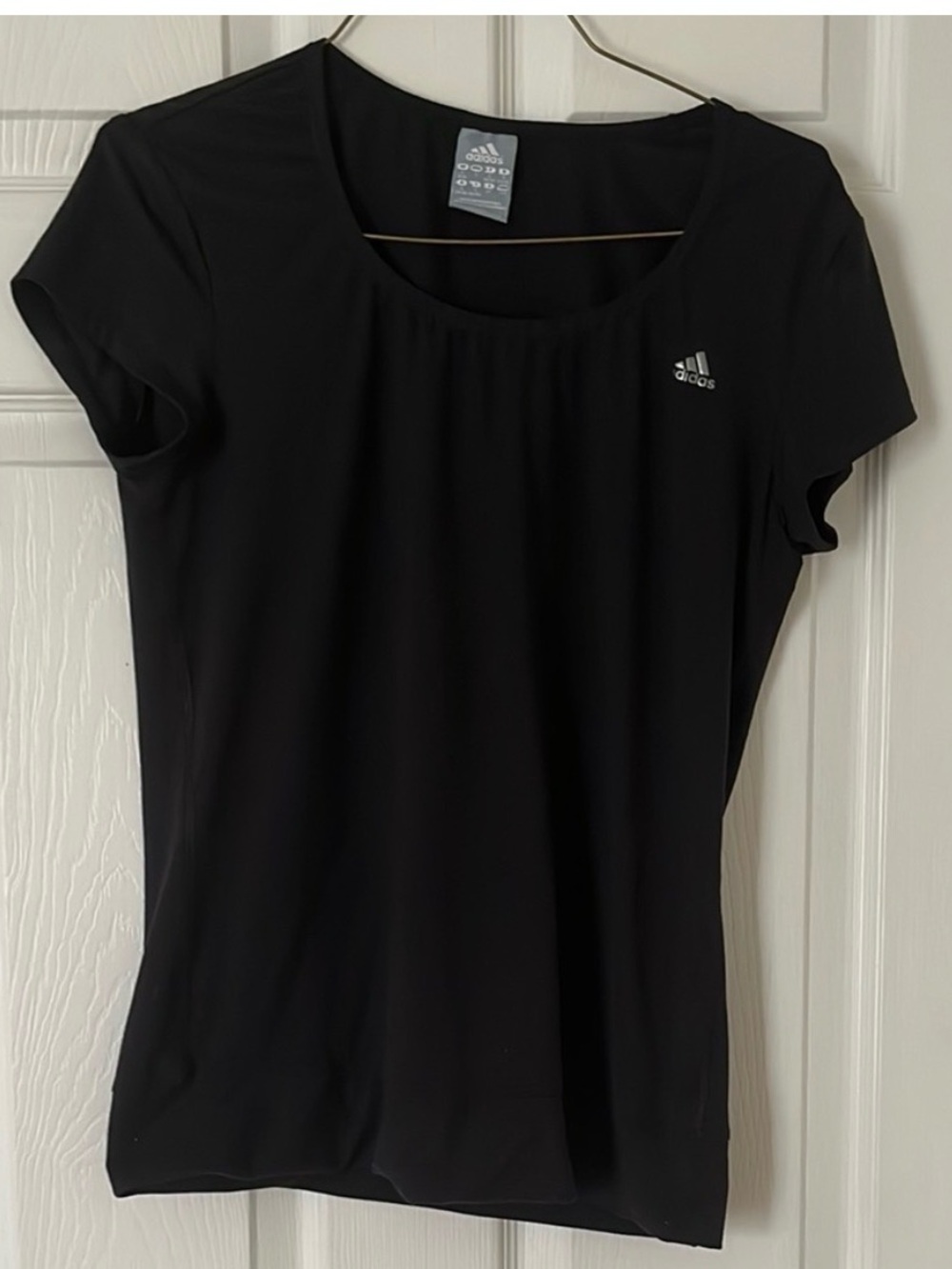 adidas Black Scoop Neck Athletic Tee
